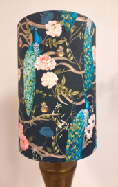 Lampenkap velvet pauwen zwart