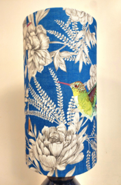 Lampenkap Linnen blauw wit bloemen