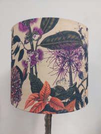 Lampenkap canvas bloemen fruit paars