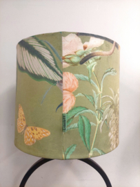 Lampenkap velvet gele vogels