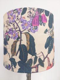 Lampenkap canvas bloemen fruit paars