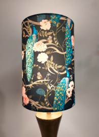Lampenkap velvet pauwen zwart