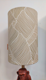 Lampenkap canvas zandkleur blad