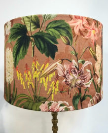 Lampenkap velvet brique bloemen