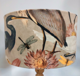 Lampenkap velvet reigers