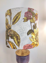 Lampenkap canvas retro bloemen blad