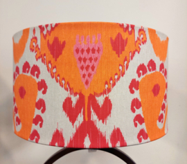 Lampenkap canvas roze/oranje print