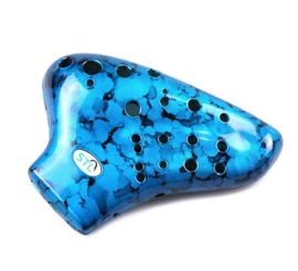 STL Triple Ocarina - 3 Octave Range - Plastic - C Major (Blue)