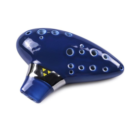 STL Zelda Double Ocarina - 16 Holes - Ceramic - C Major (Tenor) + Songbook