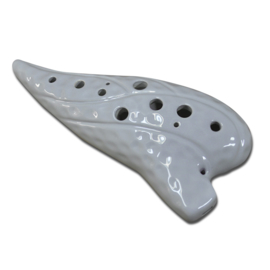 STL Left Handed Ocarina - 12 Holes - Ceramic - C Major