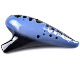 STL Element Shadow Ocarina - 12 Holes - Ceramic - C Major (Bass)