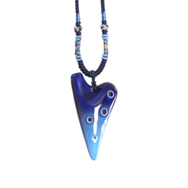 STL Necklace Ocarina - 6 Holes - Ceramic - C Major (Soprano) - Available in 5 Colors