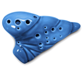 STL Water Double Ocarina - Multi Chamber - Ceramic - C Major