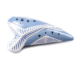 STL Element Ice Ocarina  -12 Holes - Ceramic - G Major (Tenor / Bass)