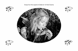 Songbird Zelda Ocarina of Time - 12 Holes - Ceramic - C Major (Tenor) + Chest & Songbook - Starry Night Limited Edition