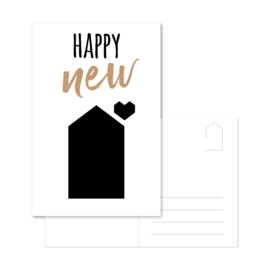 Ansichtkaart 'Happy New House'