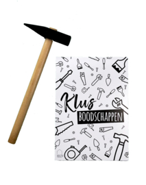 Cadeauset Notitieblokje 'Klus Boodschappen + Timmermanspotlood'