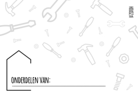 Stickers 'Onderdelen van: .....'