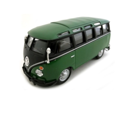 VW T1 SAMBA BUS + TOW BAR GROEN 1:43