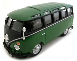 VW T1 SAMBA BUS + TOW BAR GROEN 1:43