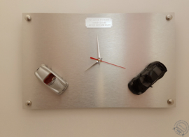 Jaylu Limited Edition wanddecoratie klok 70 Jahre Porsche