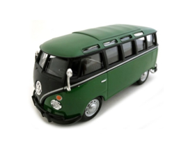 VW T1 SAMBA BUS + TOW BAR GROEN 1:43