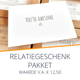 Relatiegeschenk pakket - waarde v.a. 12,50 euro