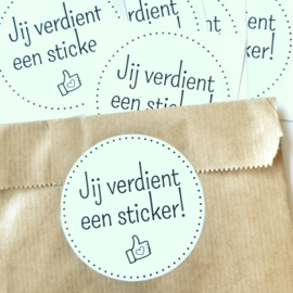 Je verdient een sticker! | Stickers | 5 stuks