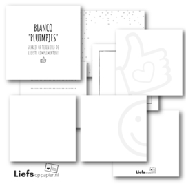 Blanco mini complimentenkaartjes - 40 kaartjes complimenten op te schrijven