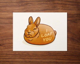 Ansichtkaart - I loaf you