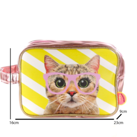 Toilettas Kat (roze)