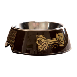 Rogz Bubble Bowlz 2-in-1 (M) - Mocha Bone