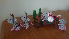 Kerstslee met muizen