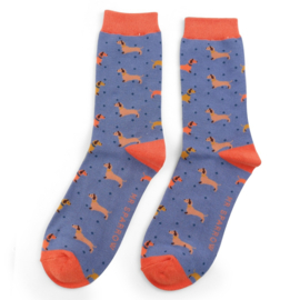 Herensokken Dogs & Spots (denim)