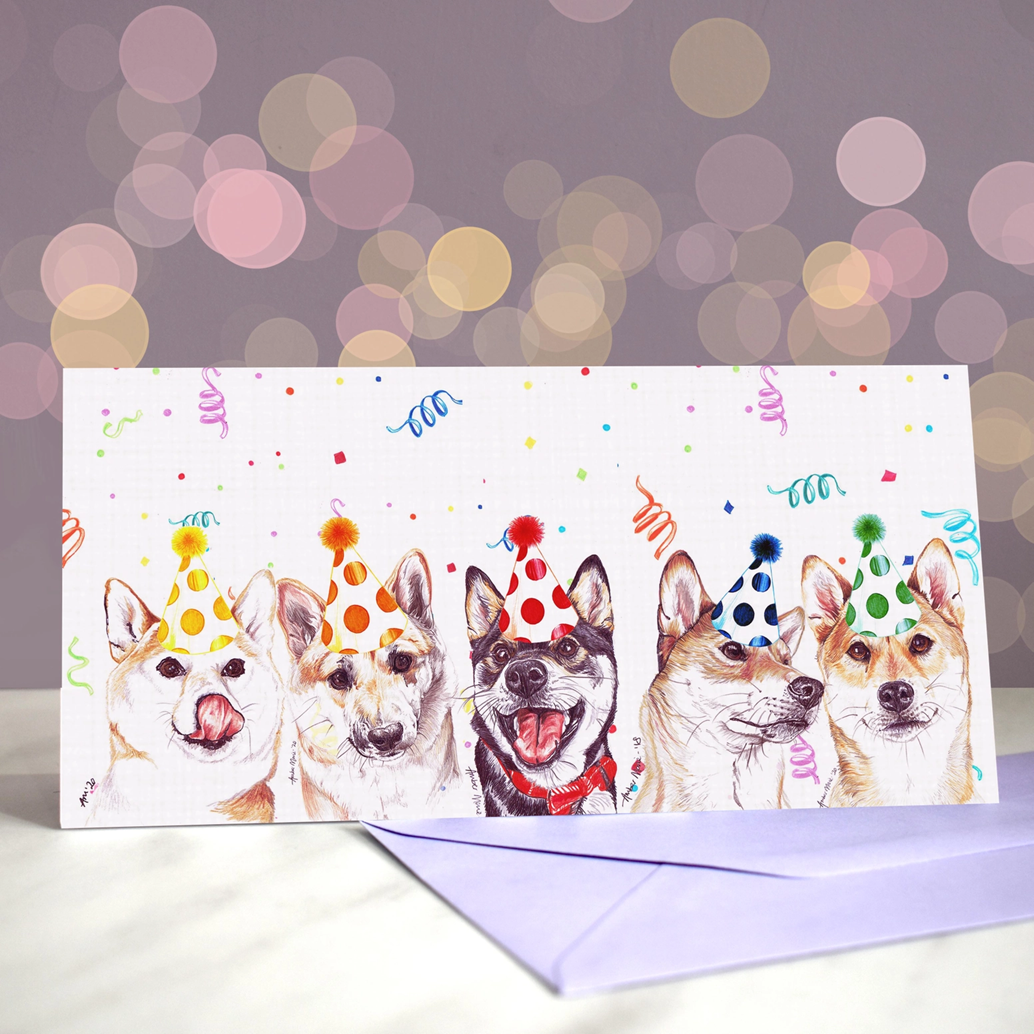 Verjaardagskaart Shiba Inu