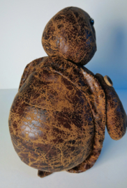 Deurstopper schildpad van oud leer