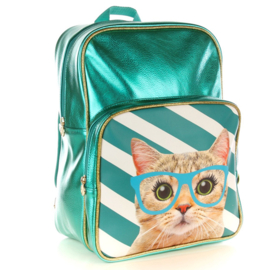 Rugzak Retro kat (blauw)