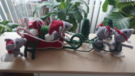 Kerstslee met muizen