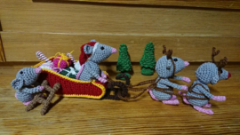 Kerstslee met muizen