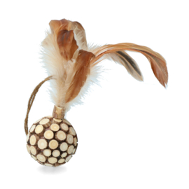 Addicted! Wooden ball with feathers