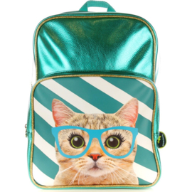 Rugzak Retro kat (blauw)