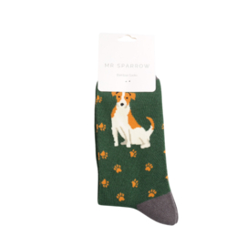 Herensokken Jack Russell (groen)
