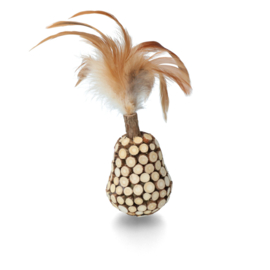 Addicted! Wooden wobbler with feathers