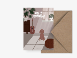Kaart Hond - Hello sunshine