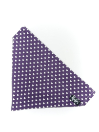 Bandana - Paars met hartjes