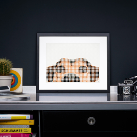 Dot on DIY stickerposter hond klein