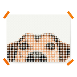 Dot on DIY stickerposter hond klein