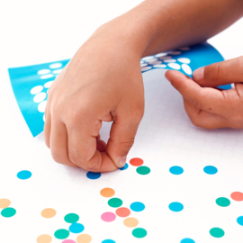 Dot on DIY stickerposter 'konijn' voor kinderen