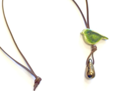 Ketting vogel keramiek