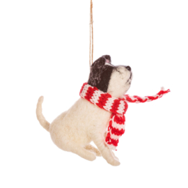 Kersthanger vilt Hond met sjaal